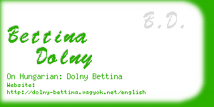 bettina dolny business card